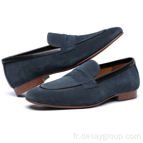 Chaussure homme en daim de vache souple